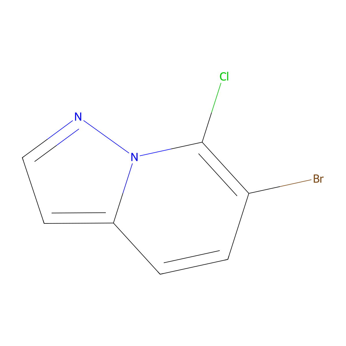 6-Bromo-7-chloropyrazolo(1,5-a)pyridine molecular structure, CAS 1427438-52-5