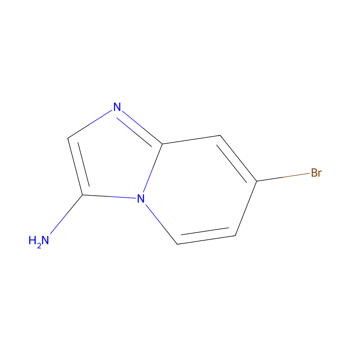 7-Bromoimidazo[1,2-a]pyridin-3-amine molecular structure, CAS 1427439-69-7