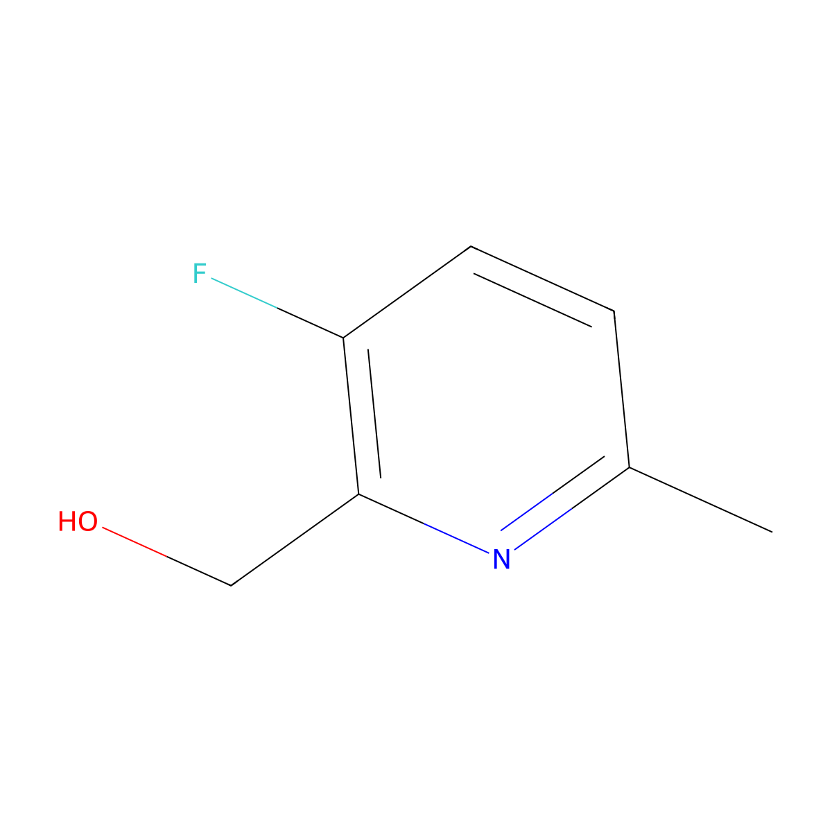 (3-Fluoro-6-methylpyridin-2-yl)methanol molecular structure, CAS 1427444-37-8