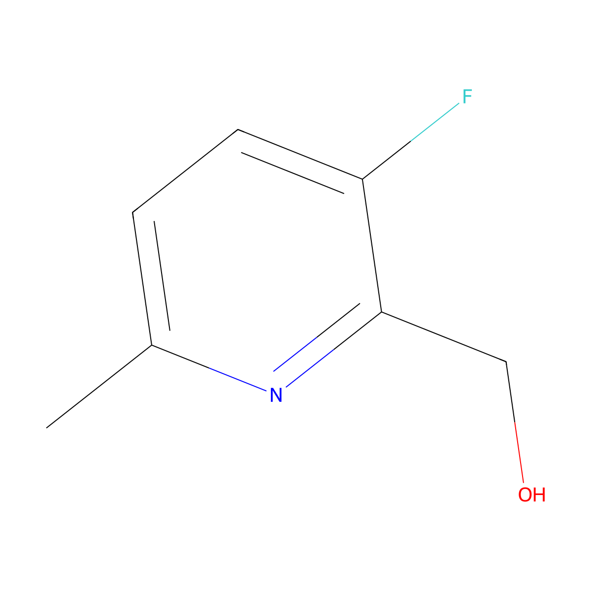 (3-Fluoro-6-methylpyridin-2-yl)methanol molecular structure, CAS 1427444-37-8