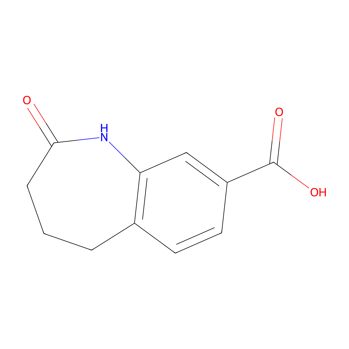 2-oxo-2,3,4,5-tetrahydro-1H-1-benzazepine-8-carboxylic acid molecular structure, CAS 1427445-09-7