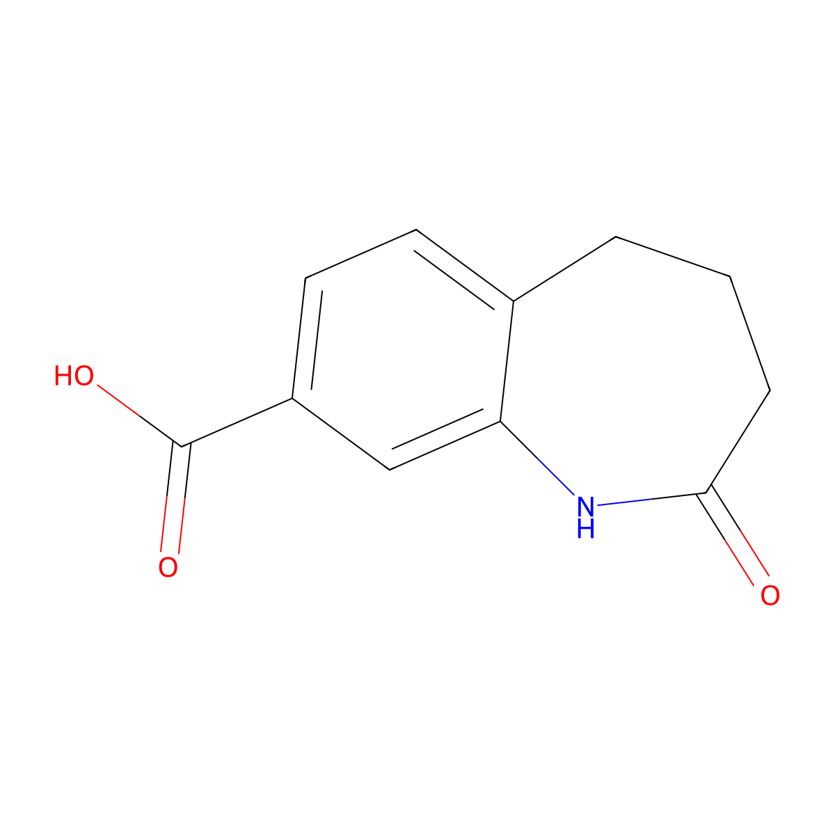 2-oxo-2,3,4,5-tetrahydro-1H-1-benzazepine-8-carboxylic acid molecular structure, CAS 1427445-09-7