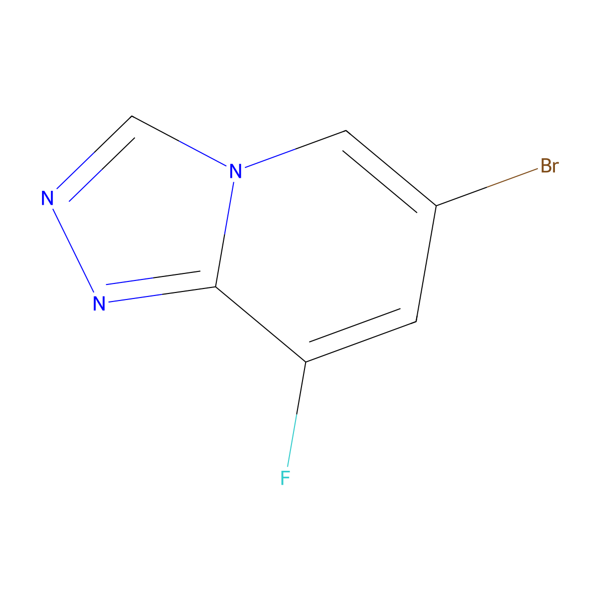 6-Bromo-8-fluoro-[1,2,4]triazolo[4,3-a]pyridine molecular structure, CAS 1427445-33-7