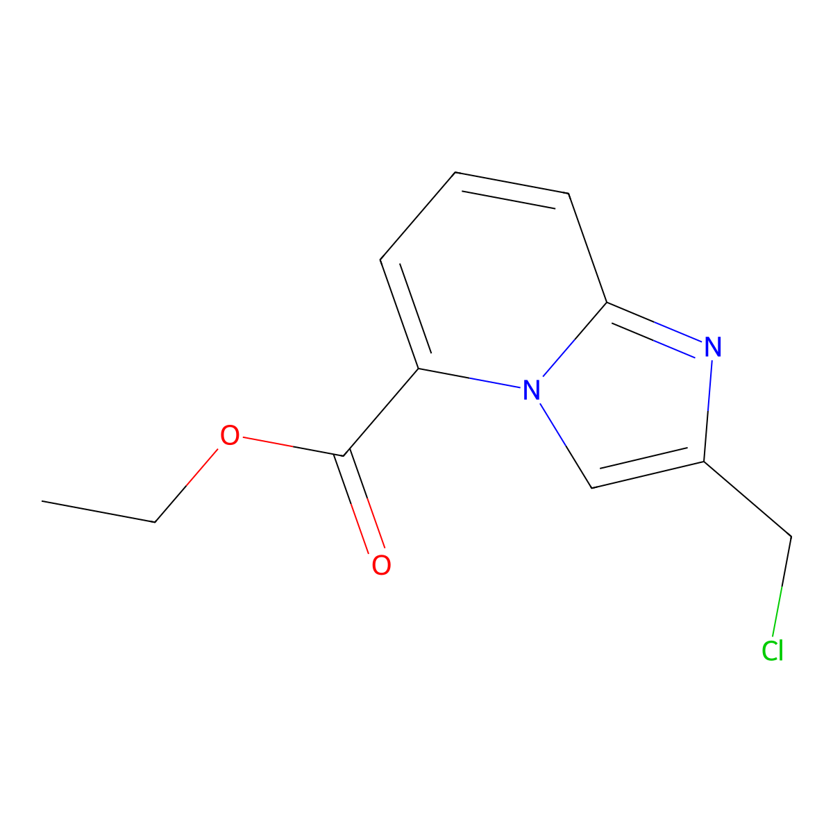 Ethyl 2-(chloromethyl)imidazo[1,2-a]pyridine-5-carboxylate molecular structure, CAS 1427445-44-0