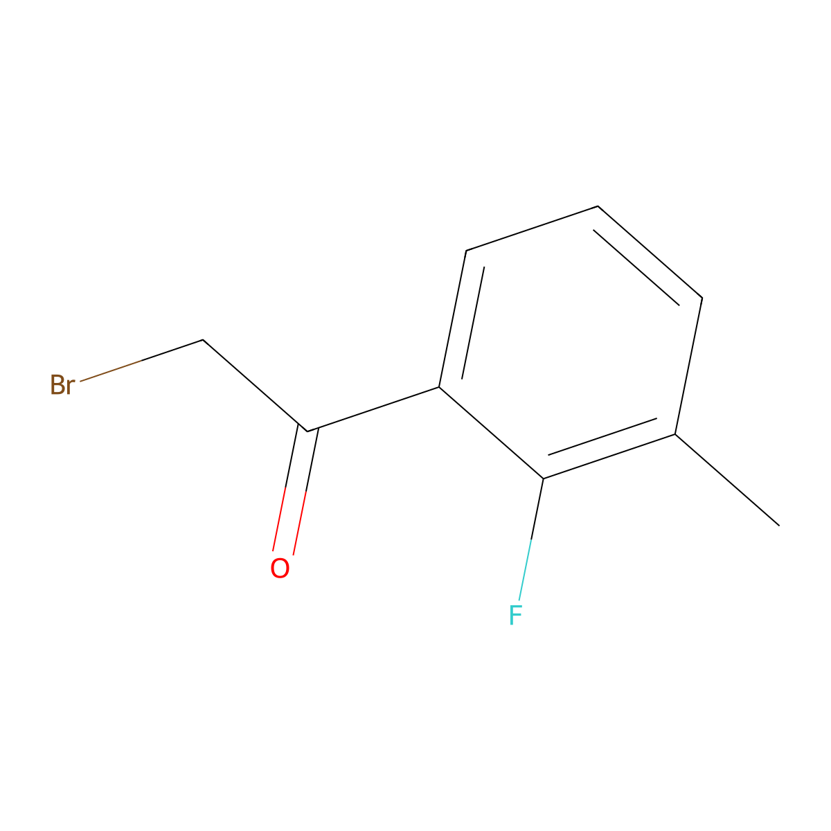 2-Bromo-1-(2-fluoro-3-methylphenyl)ethanone molecular structure, CAS 1427446-57-8