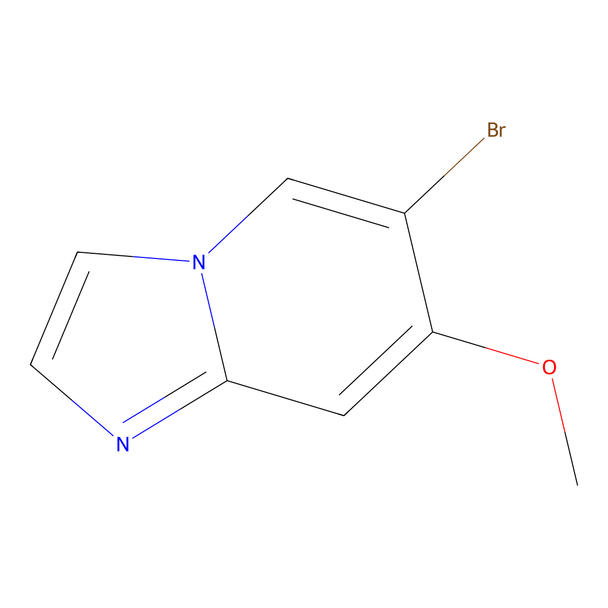 6-Bromo-7-methoxyimidazo[1,2-a]pyridine molecular structure, CAS 1427446-76-1