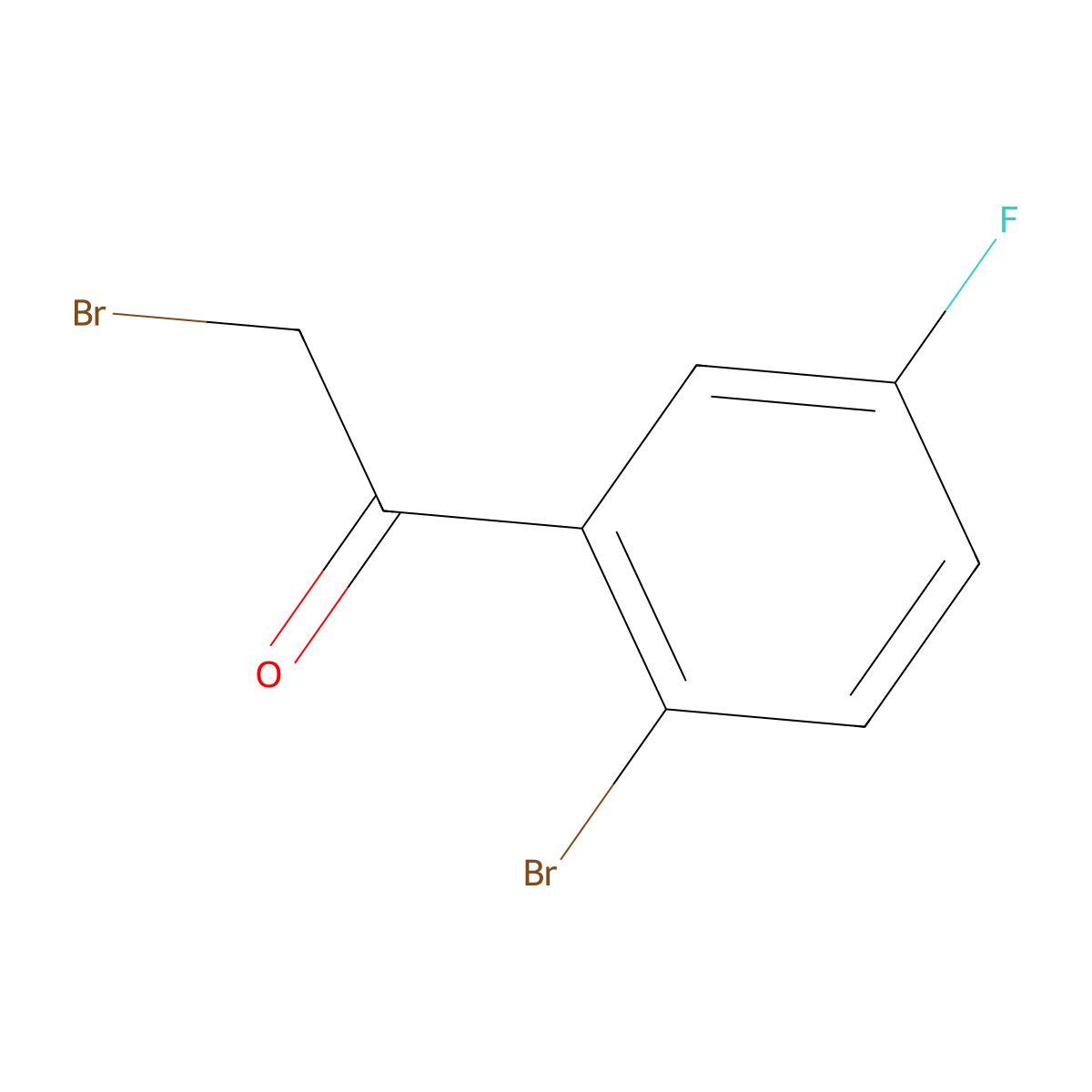 2-Bromo-5-fluorophenacyl bromide molecular structure, CAS 1427446-94-3
