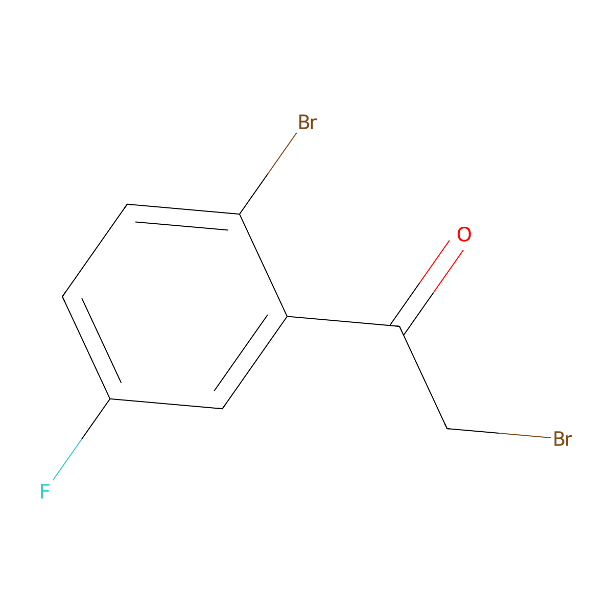2-Bromo-5-fluorophenacyl bromide molecular structure, CAS 1427446-94-3