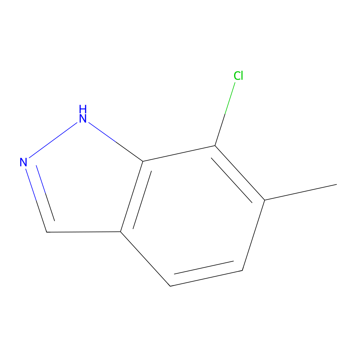 7-Chloro-6-methyl-1H-indazole molecular structure, CAS 1427447-56-0