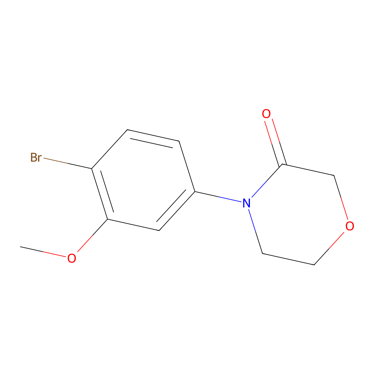 4-(4-Bromo-3-methoxyphenyl)morpholin-3-one molecular structure, CAS 1427447-64-0