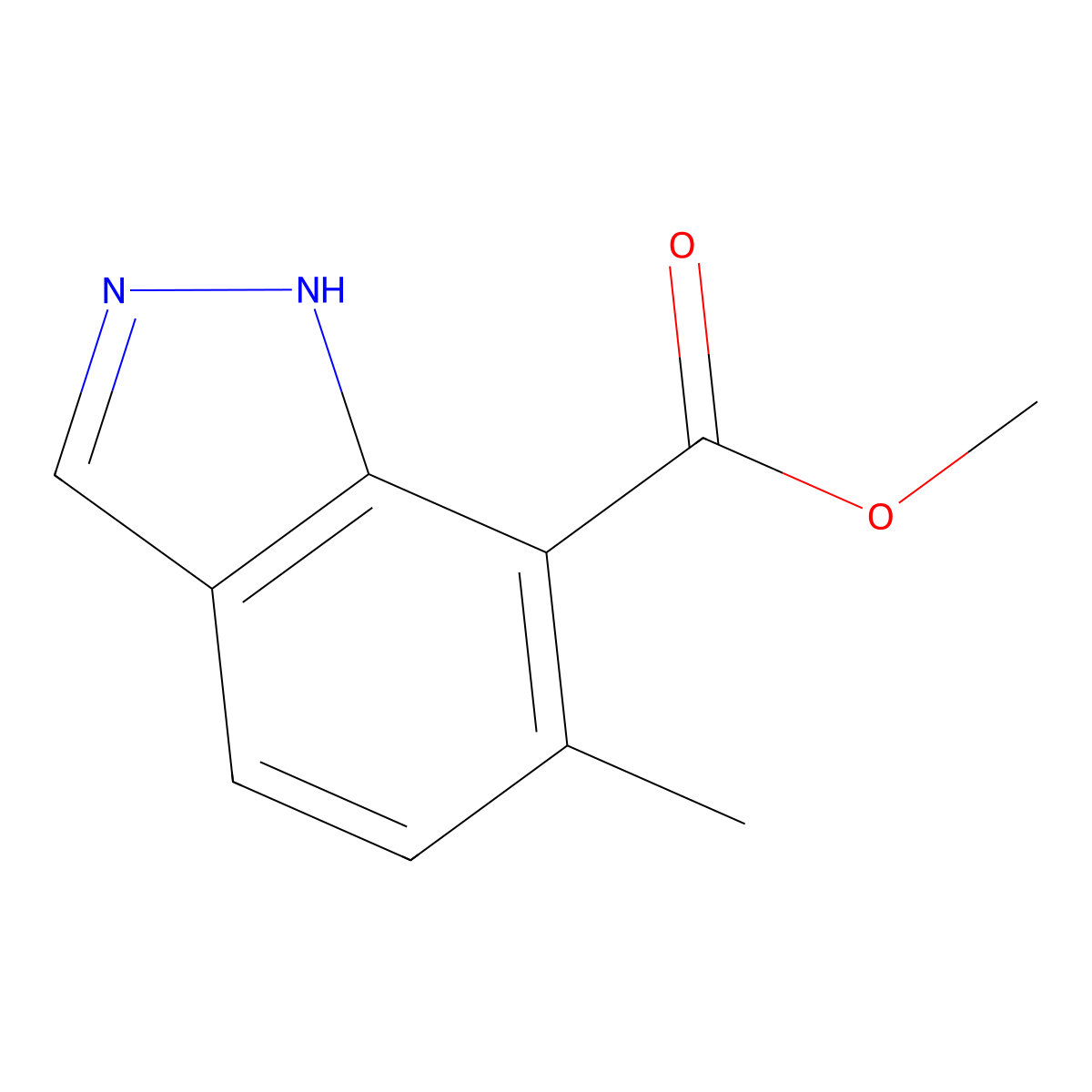 methyl 6-methyl-1H-indazole-7-carboxylate molecular structure, CAS 1427447-66-2