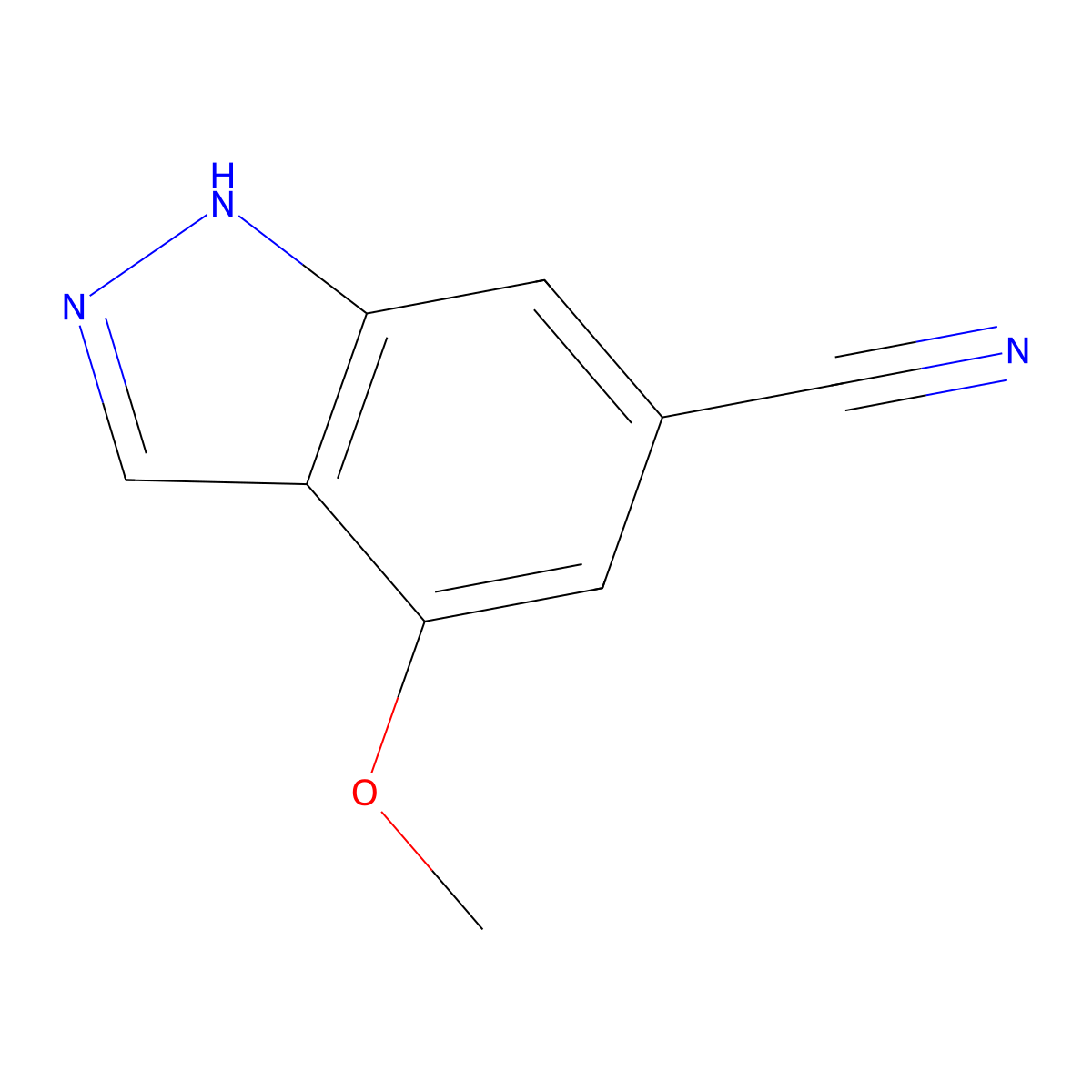 4-Methoxy-1H-indazole-6-carbonitrile molecular structure, CAS 1427447-80-0
