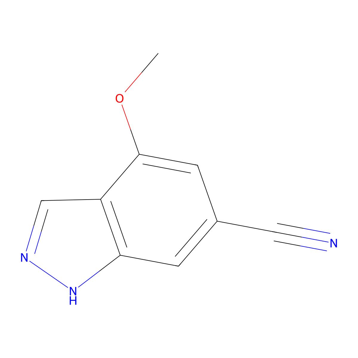 4-Methoxy-1H-indazole-6-carbonitrile molecular structure, CAS 1427447-80-0