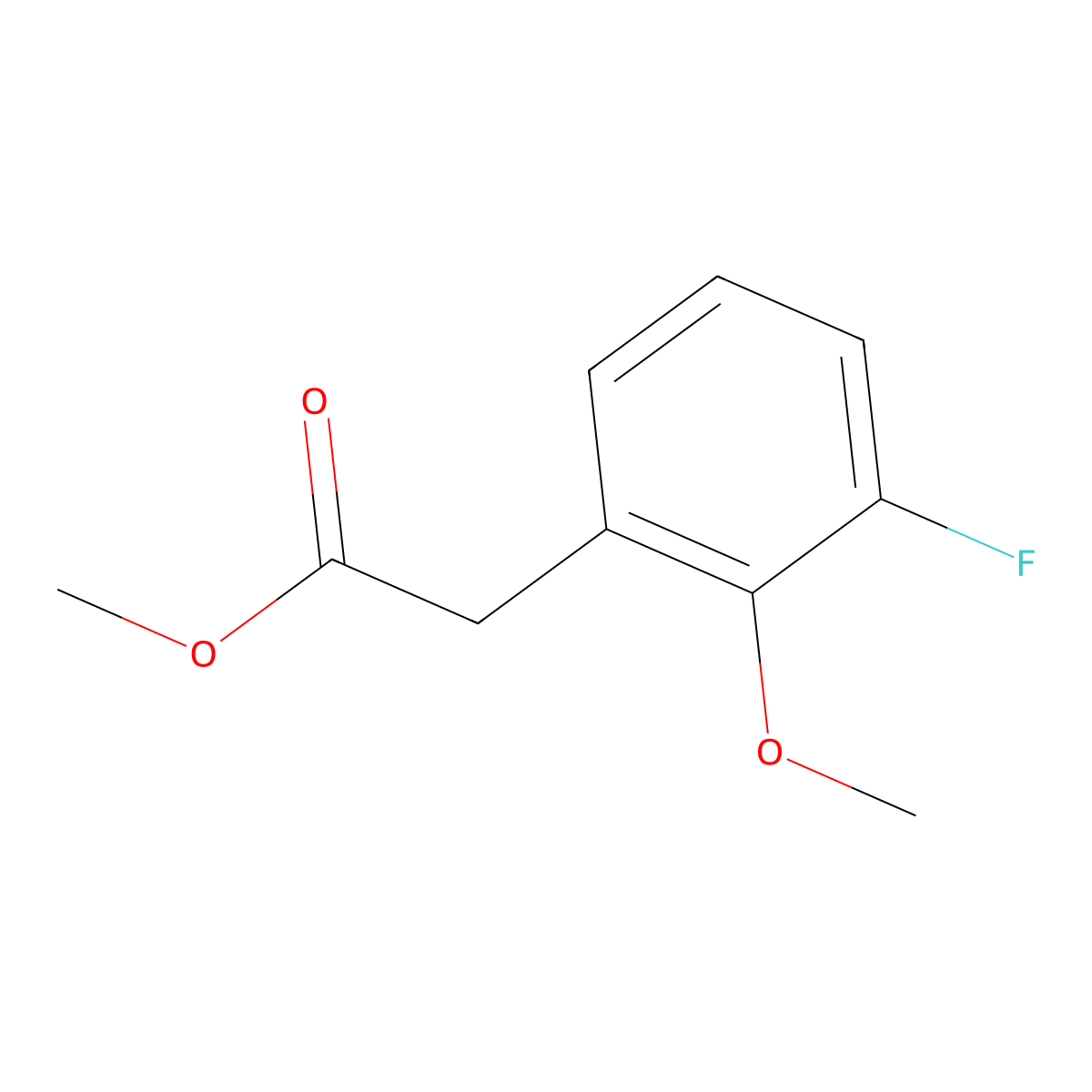 Methyl 2-(3-fluoro-2-methoxyphenyl)acetate molecular structure, CAS 1427448-16-5