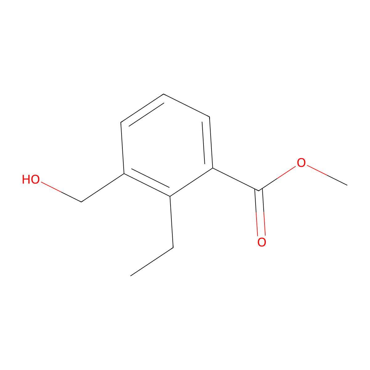 Methyl 2-ethyl-3-(hydroxymethyl)benzoate molecular structure, CAS 1427448-33-6