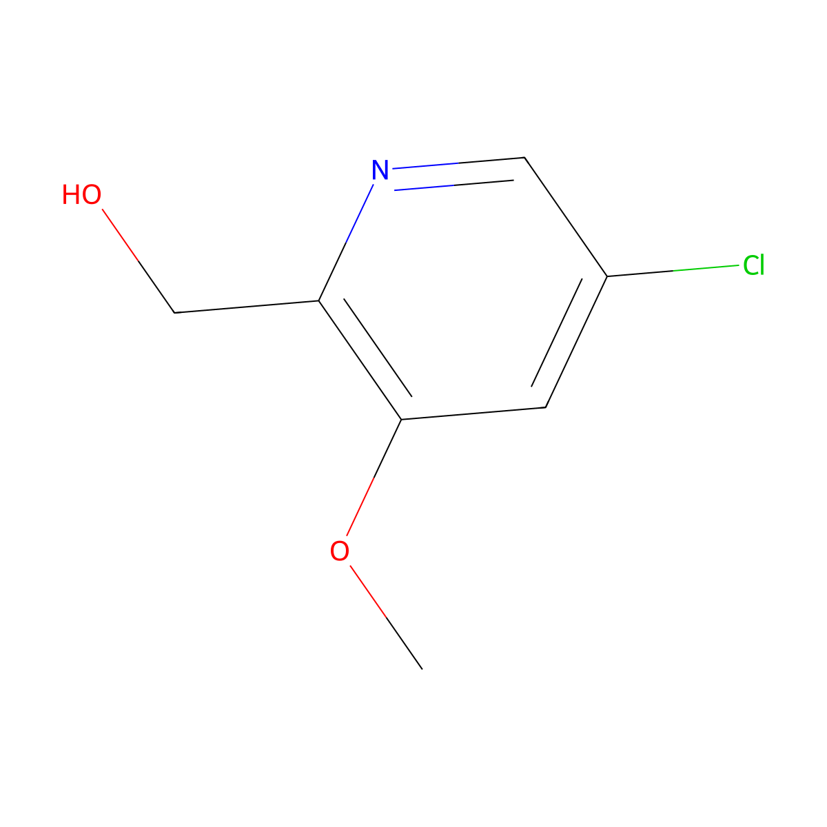 (5-Chloro-3-methoxypyridin-2-yl)methanol molecular structure, CAS 1427448-77-8