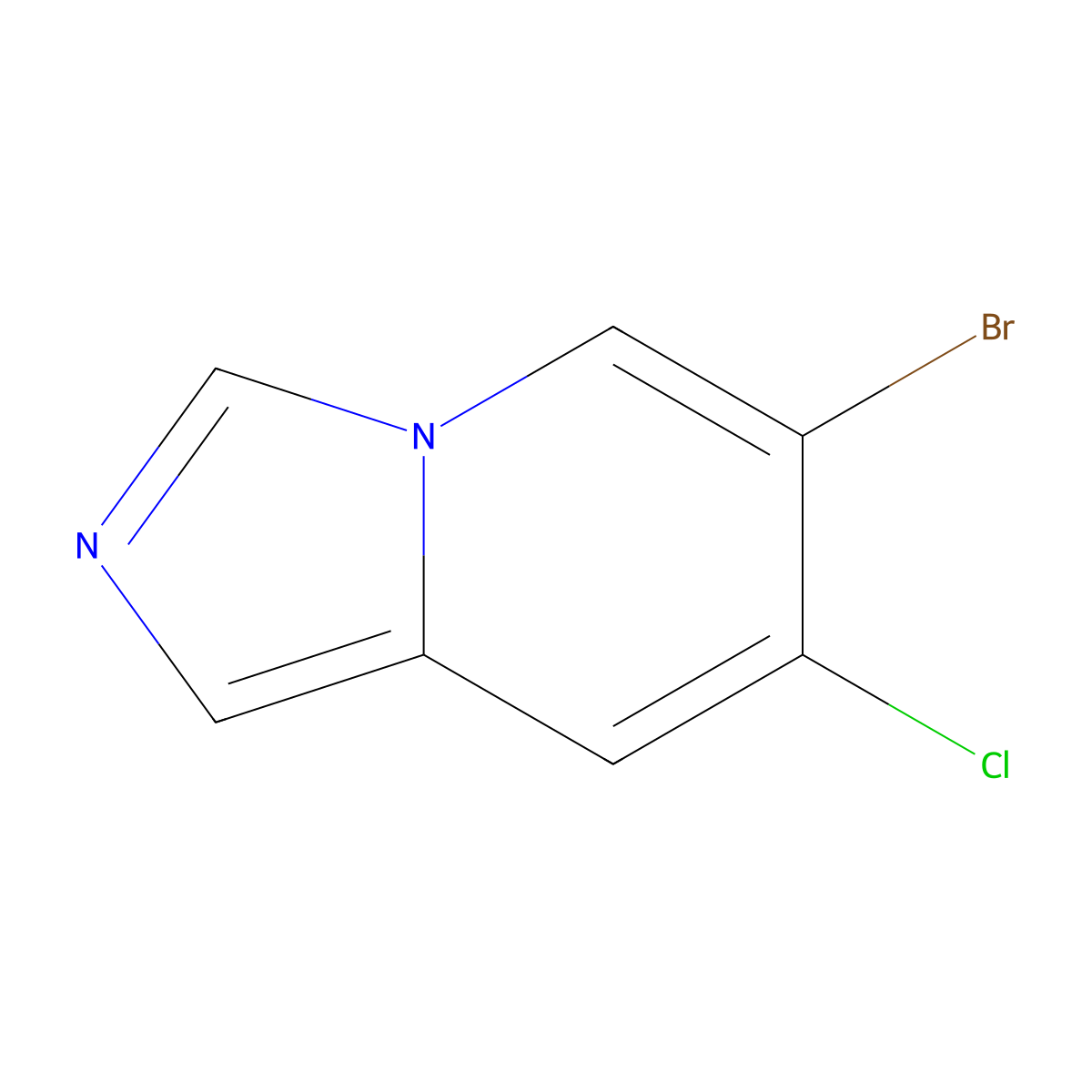 6-Bromo-7-chloroimidazo(1,5-a)pyridine molecular structure, CAS 1427448-88-1