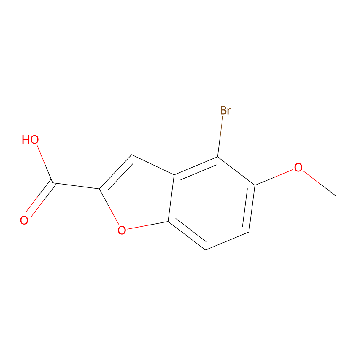 4-Bromo-5-methoxybenzofuran-2-carboxylic acid molecular structure, CAS 1427448-89-2
