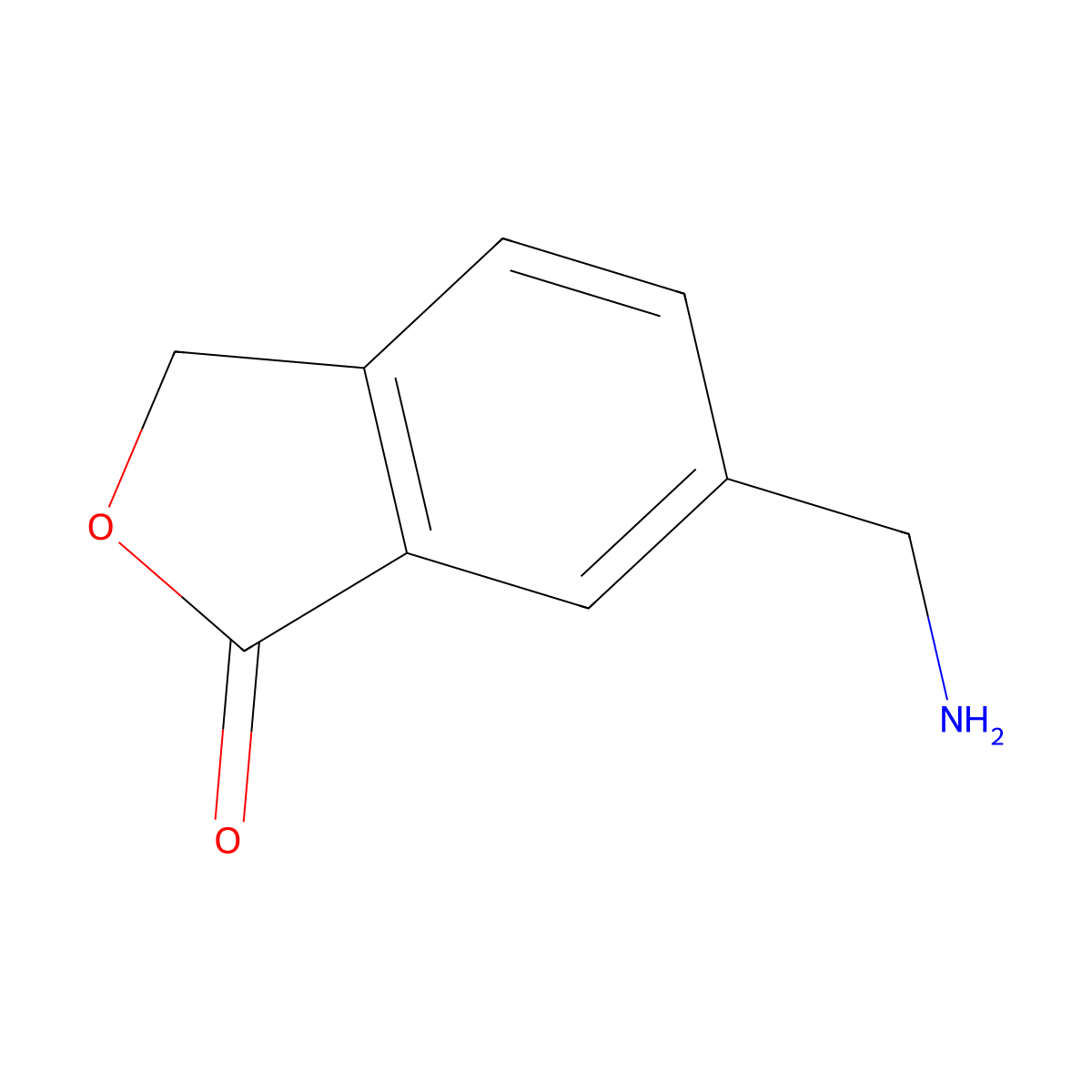 6-(Aminomethyl)-1,3-dihydro-2-benzofuran-1-one molecular structure, CAS 1427449-04-4