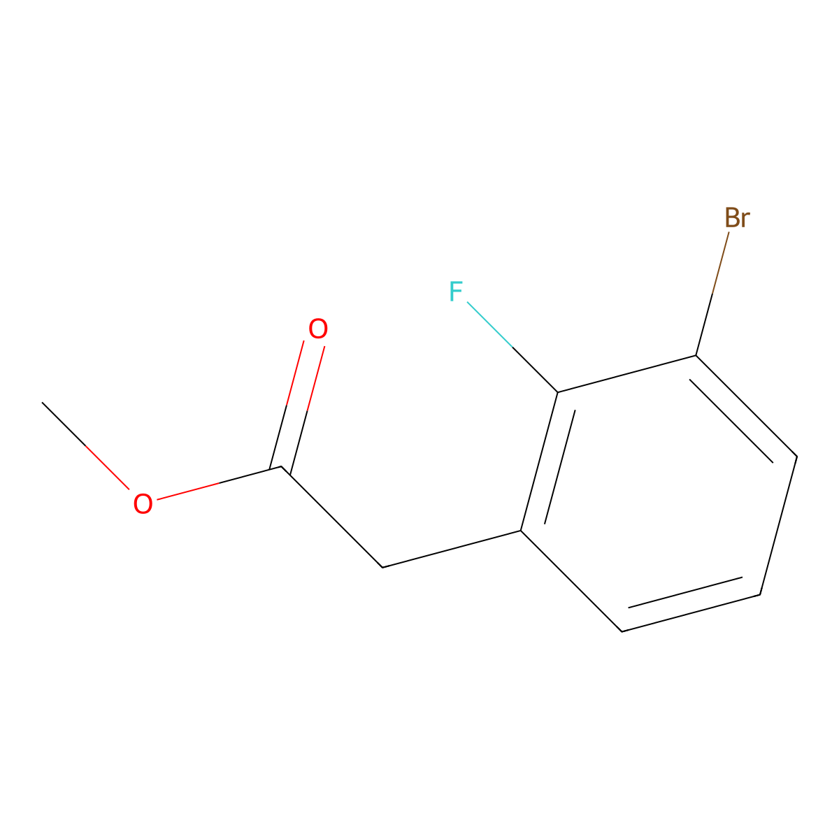 Methyl 2-(3-bromo-2-fluorophenyl)acetate molecular structure, CAS 1427451-43-1