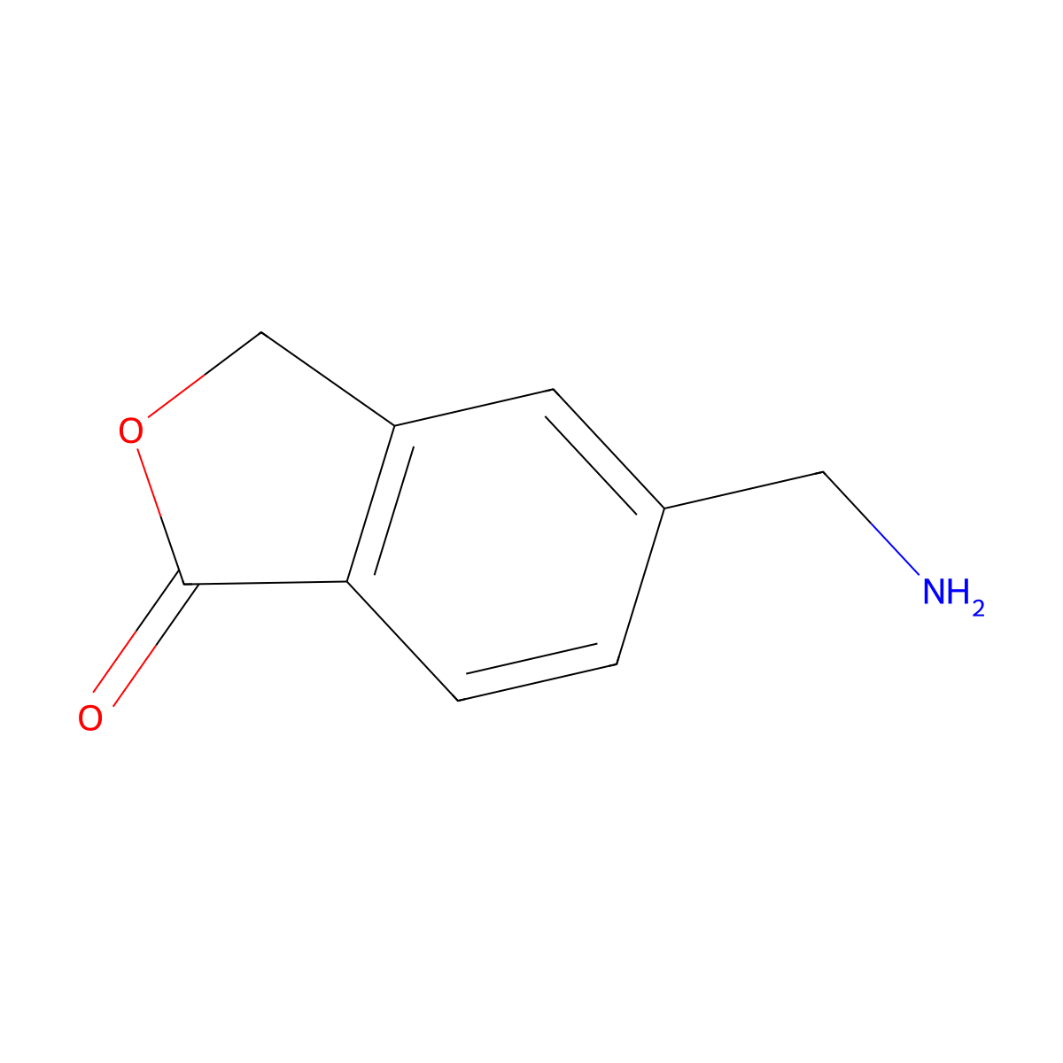 5-(Aminomethyl)-1,3-dihydro-2-benzofuran-1-one molecular structure, CAS 1427451-79-3