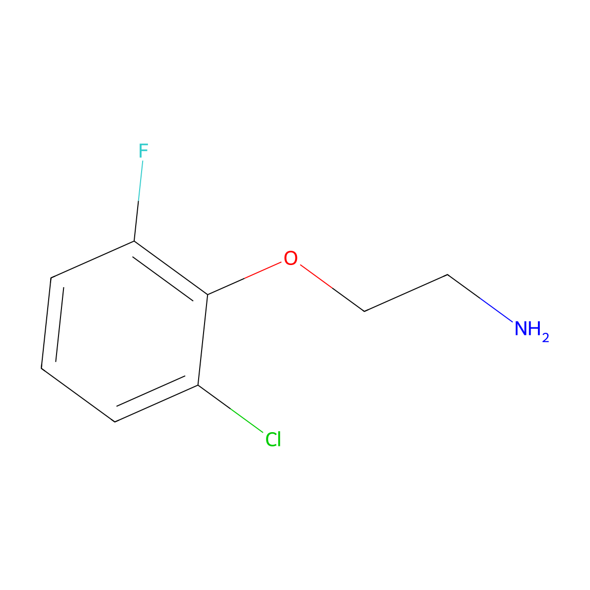 2-(2-Chloro-6-fluorophenoxy)ethan-1-amine molecular structure, CAS 1427453-22-2