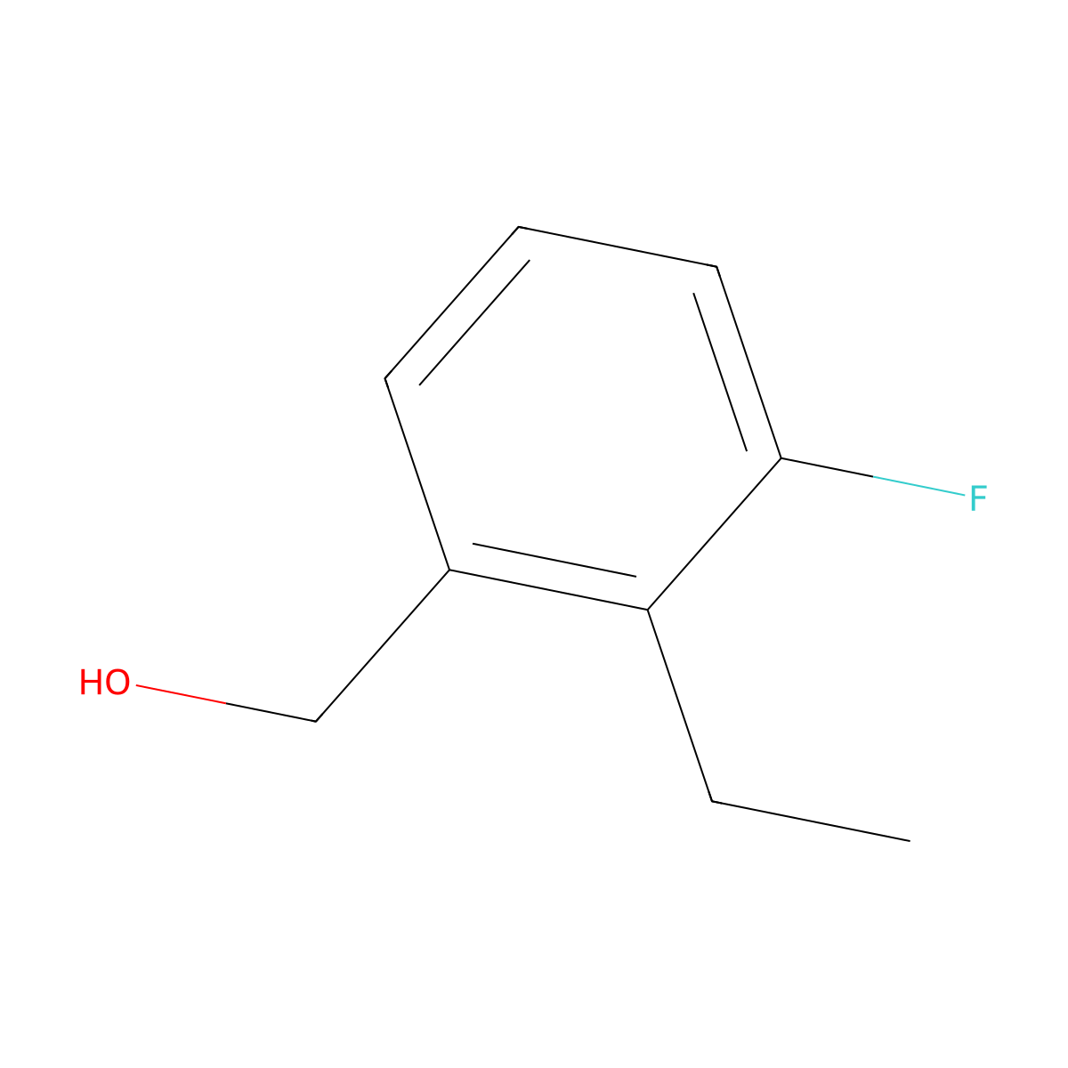 (2-Ethyl-3-fluorophenyl)methanol molecular structure, CAS 1427460-18-1