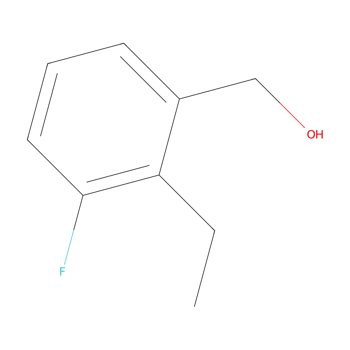 (2-Ethyl-3-fluorophenyl)methanol molecular structure, CAS 1427460-18-1