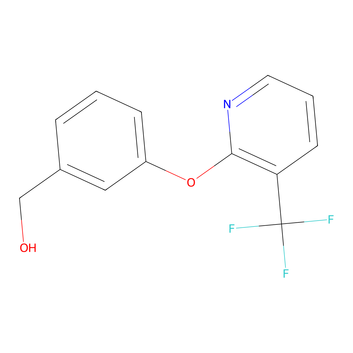 (3-{[3-(Trifluoromethyl)pyridin-2-yl]oxy}phenyl)methanol molecular structure, CAS 1427460-22-7