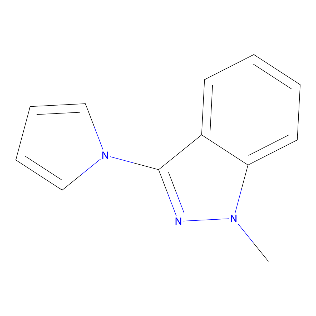 1-methyl-3-(1H-pyrrol-1-yl)-1H-indazole molecular structure, CAS 1427460-30-7