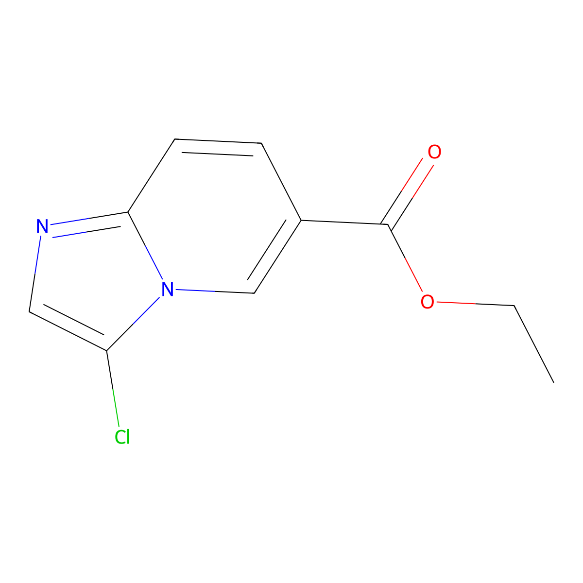 Ethyl 3-chloroimidazo[1,2-a]pyridine-6-carboxylate molecular structure, CAS 1427460-48-7