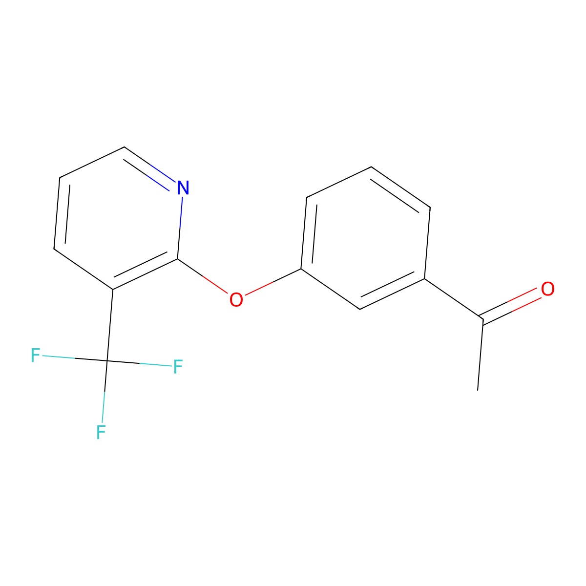 1-(3-{[3-(Trifluoromethyl)pyridin-2-yl]oxy}phenyl)ethanone molecular structure, CAS 1427460-55-6