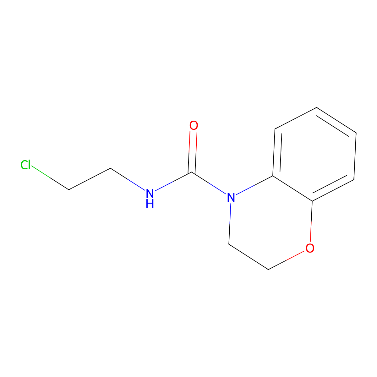 N-(2-chloroethyl)-2,3-dihydro-4H-1,4-benzoxazine-4-carboxamide molecular structure, CAS 1427460-58-9