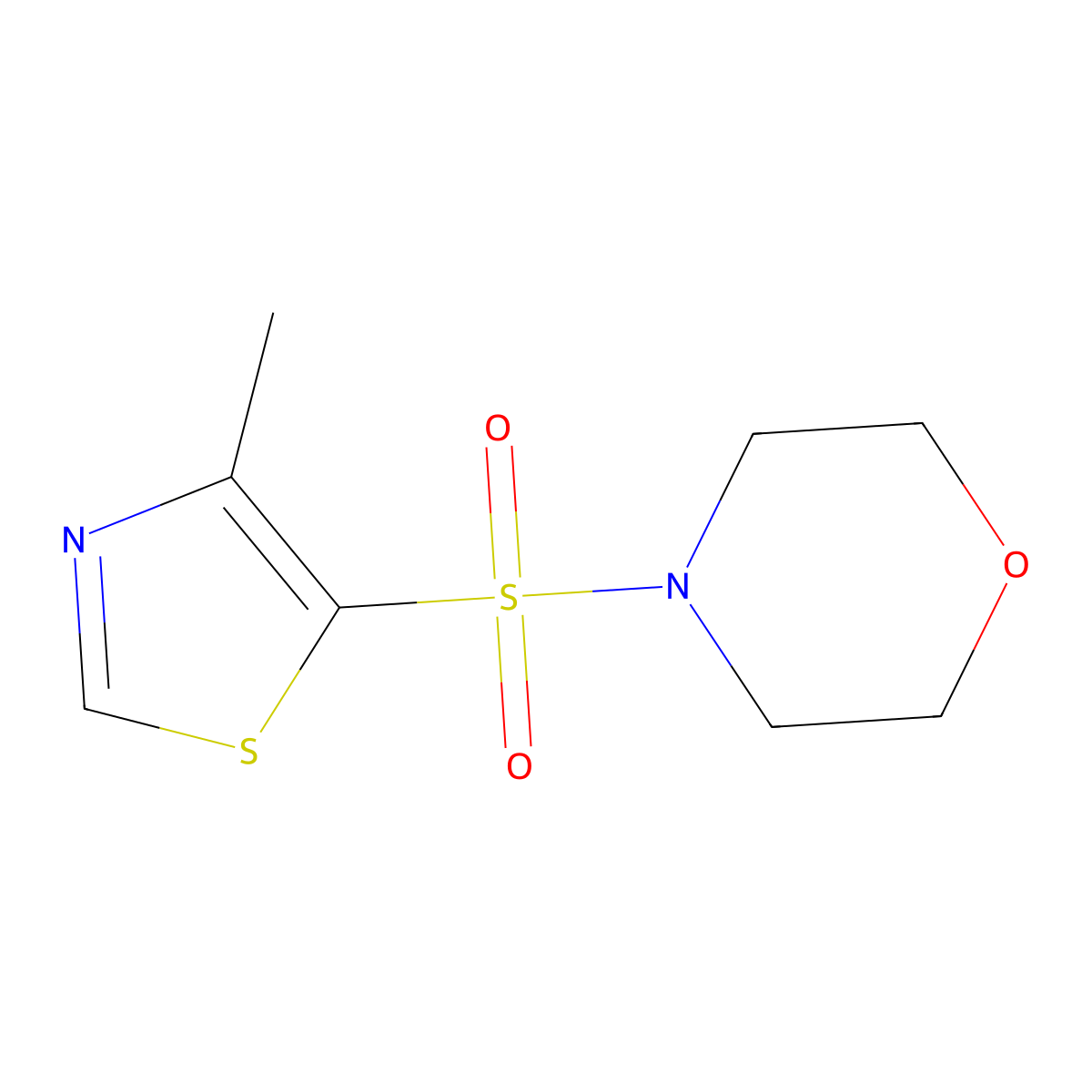 4-[(4-Methyl-1,3-thiazol-5-yl)sulfonyl]morpholine molecular structure, CAS 1427460-75-0
