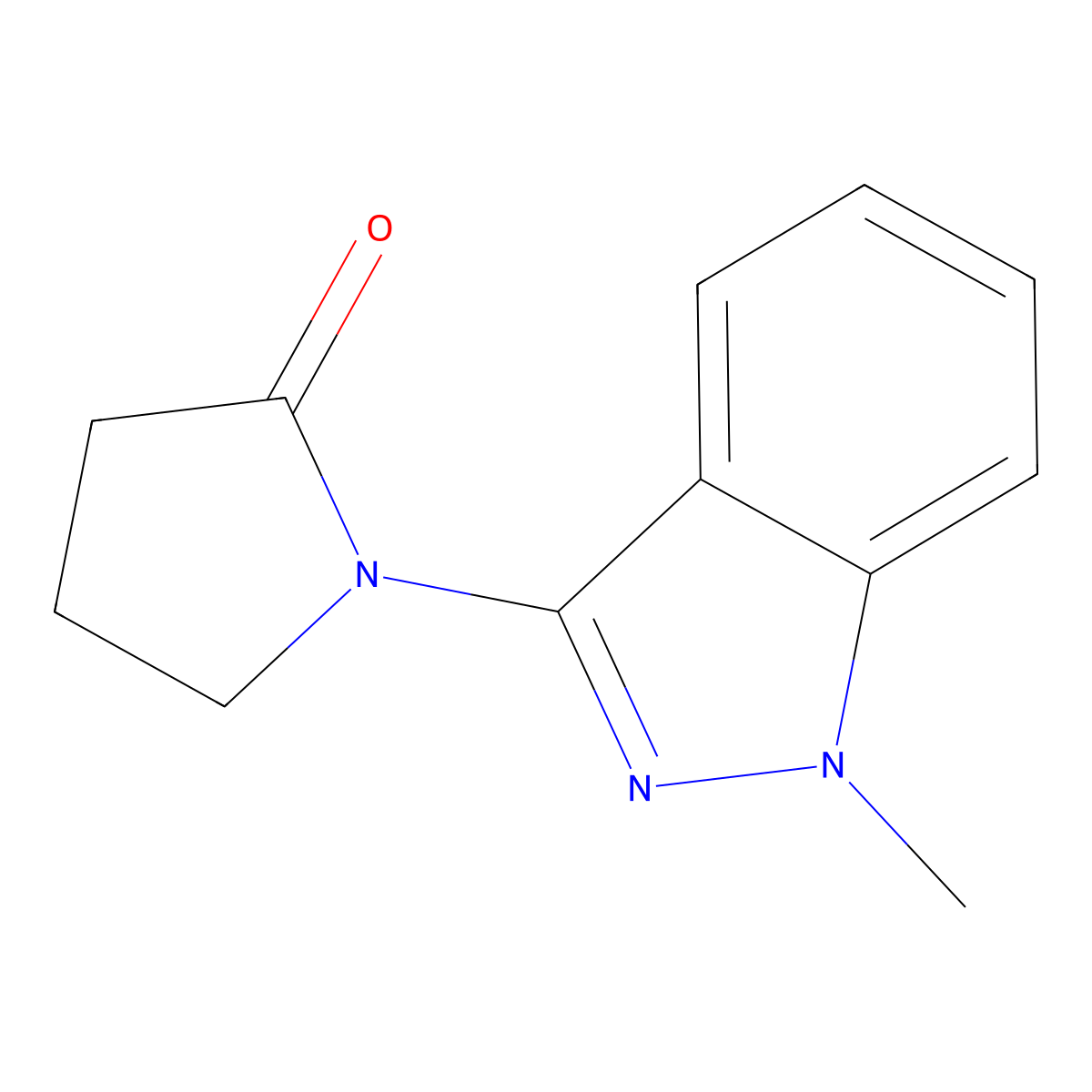 1-(1-methyl-1H-indazol-3-yl)pyrrolidin-2-one molecular structure, CAS 1427460-76-1