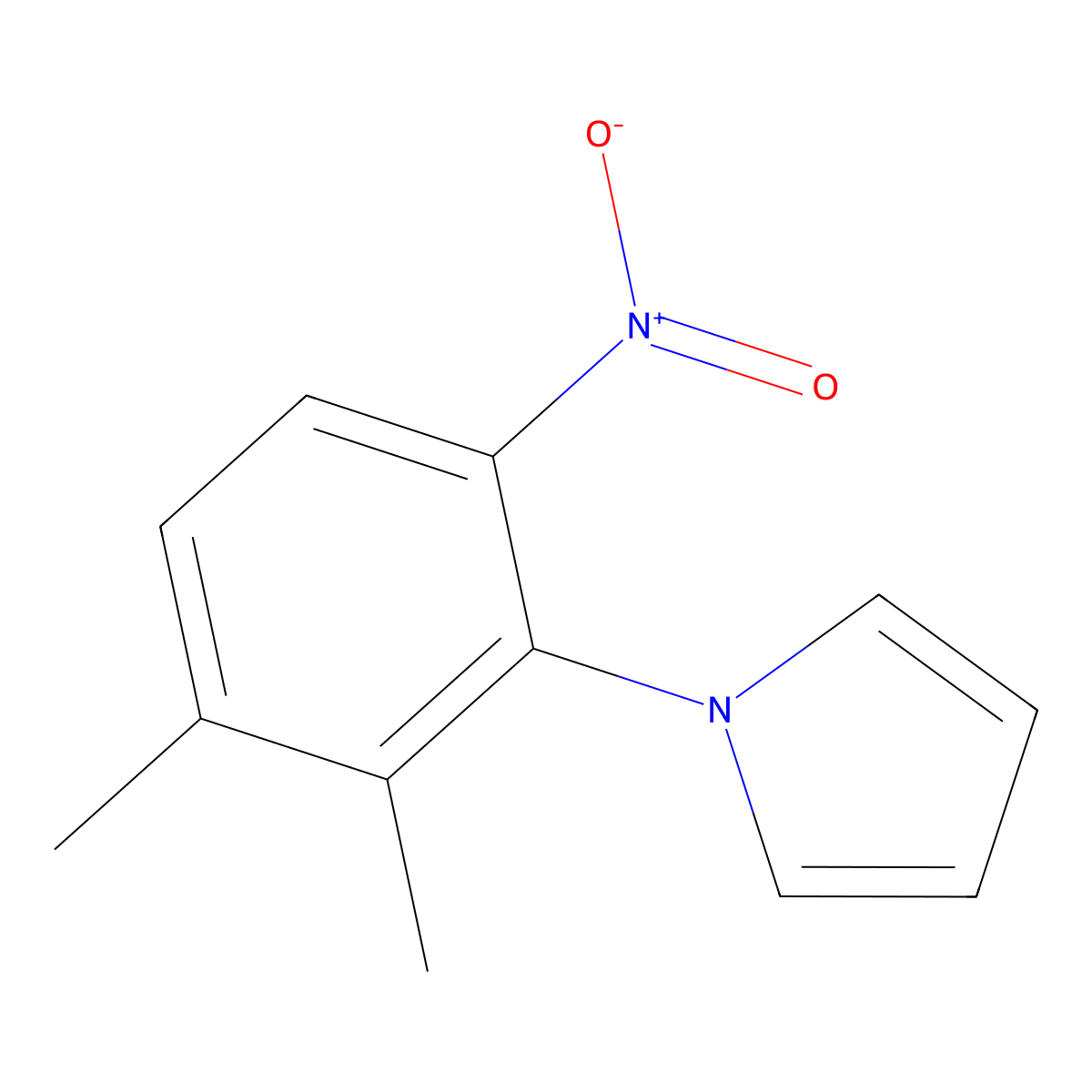 1-(2,3-dimethyl-6-nitrophenyl)-1H-pyrrole molecular structure, CAS 1427460-84-1