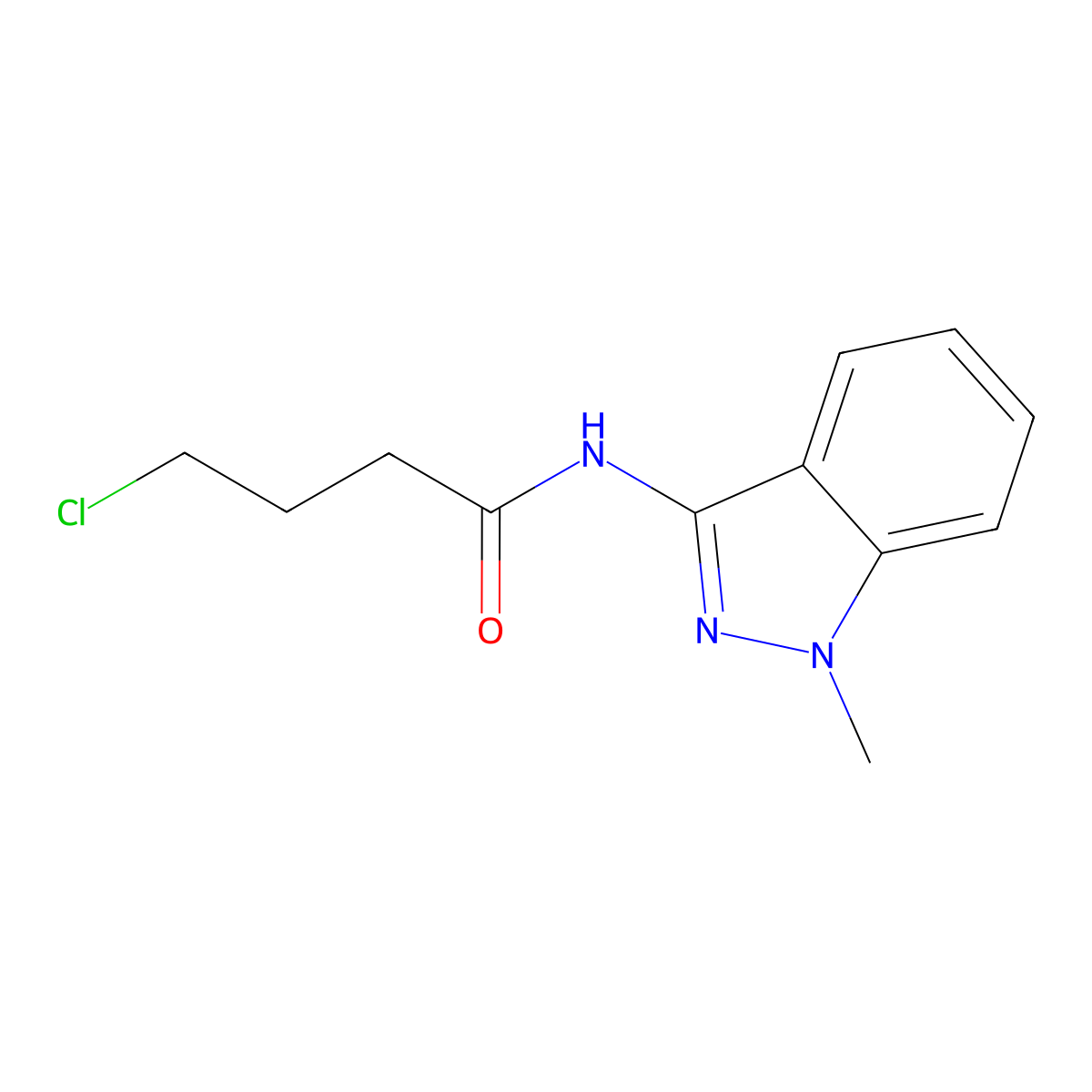 4-chloro-N-(1-methyl-1H-indazol-3-yl)butanamide molecular structure, CAS 1427460-97-6