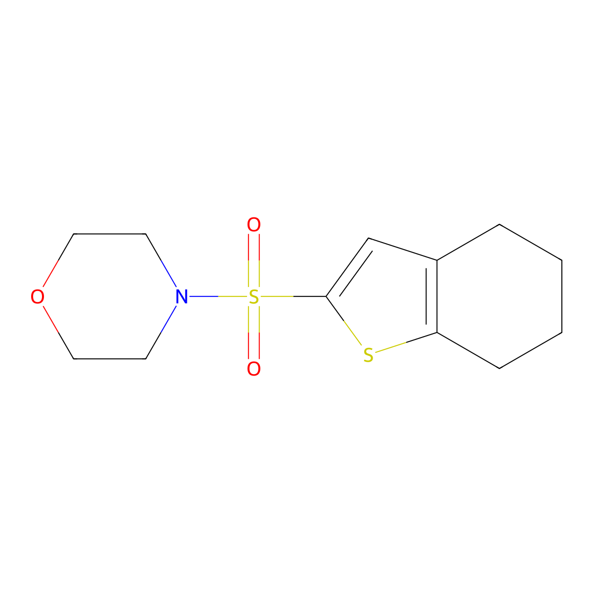 4-((4,5,6,7-Tetrahydrobenzo[b]thiophen-2-yl)sulfonyl)morpholine molecular structure, CAS 1427461-05-9