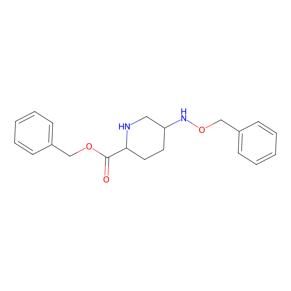 trans-Benzyl 5-((benzyloxy)amino)piperidine-2-carboxylate molecular structure, CAS 1427462-61-0