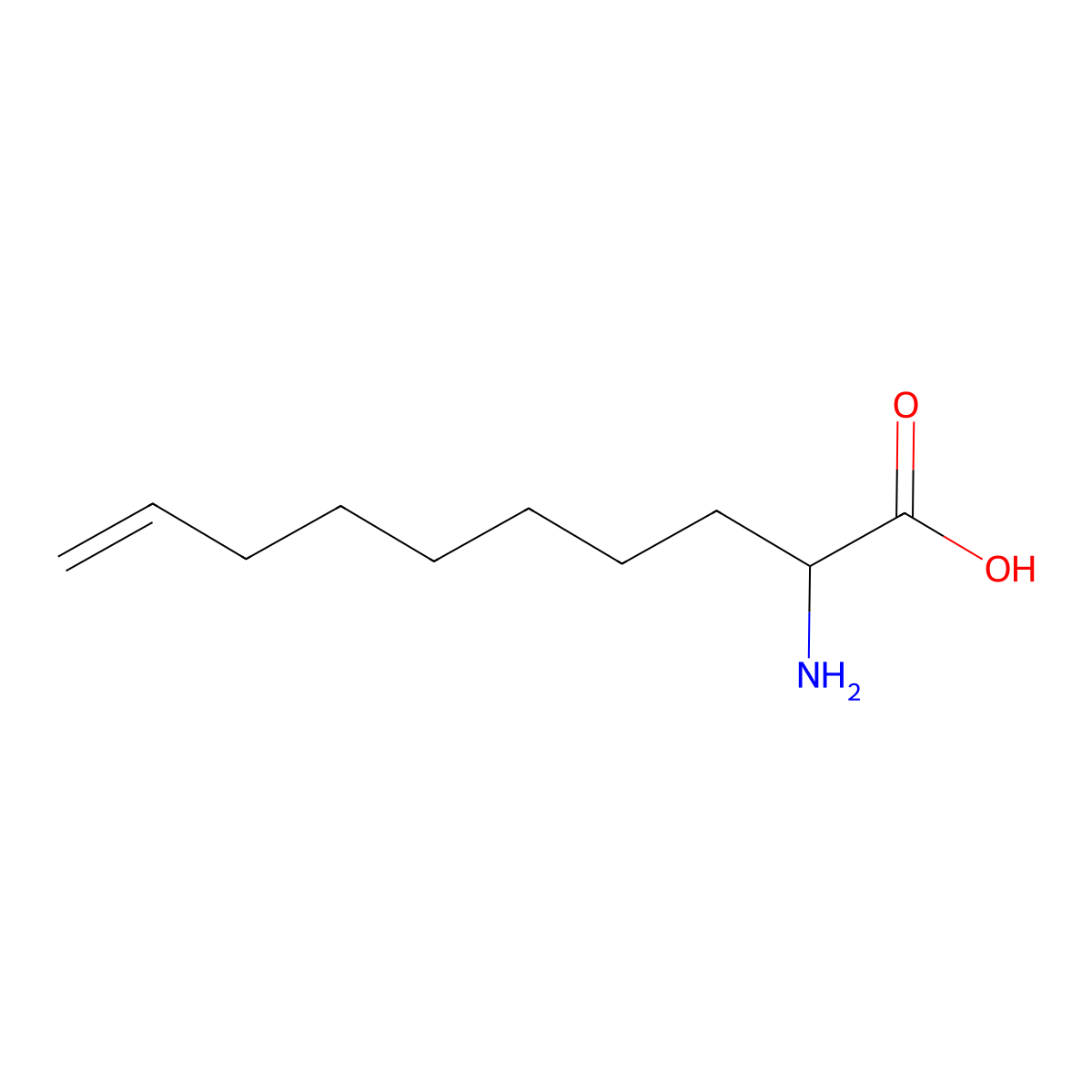(2R)-2-Amino-9-decenoic acid molecular structure, CAS 1427467-44-4