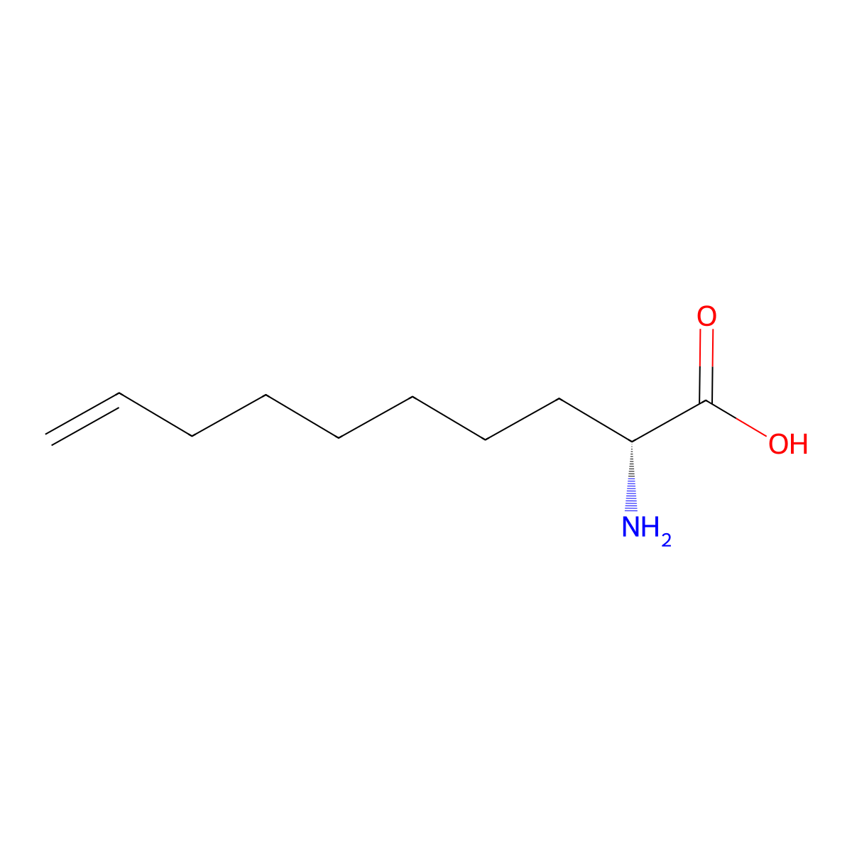 (2R)-2-Amino-9-decenoic acid molecular structure, CAS 1427467-44-4