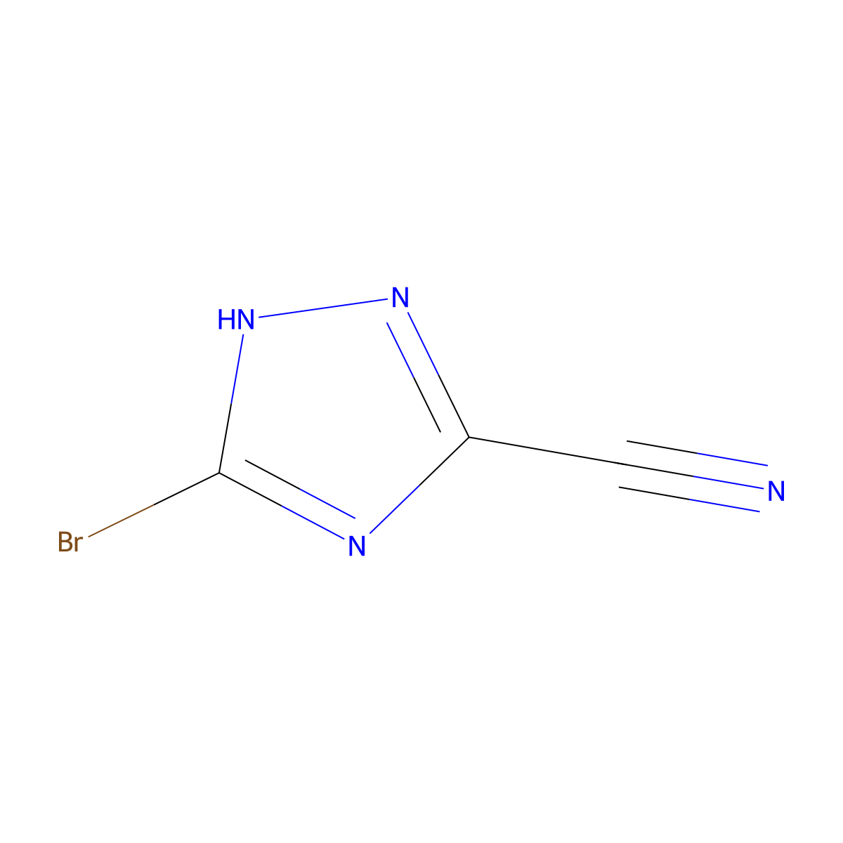 5-Bromo-1,2,4-triazole-3-carbonitrile molecular structure, CAS 1427475-12-4
