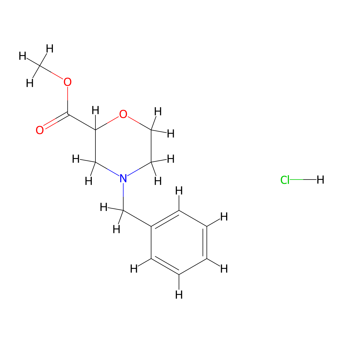 Methyl 4-Benzylmorpholine-2-carboxylate Hydrochloride molecular structure, CAS 1427475-15-7