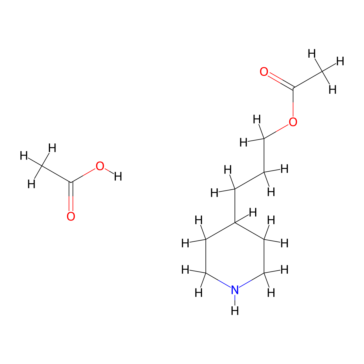 3-(4-Piperidyl)propyl Acetate Acetate molecular structure, CAS 1427475-18-0
