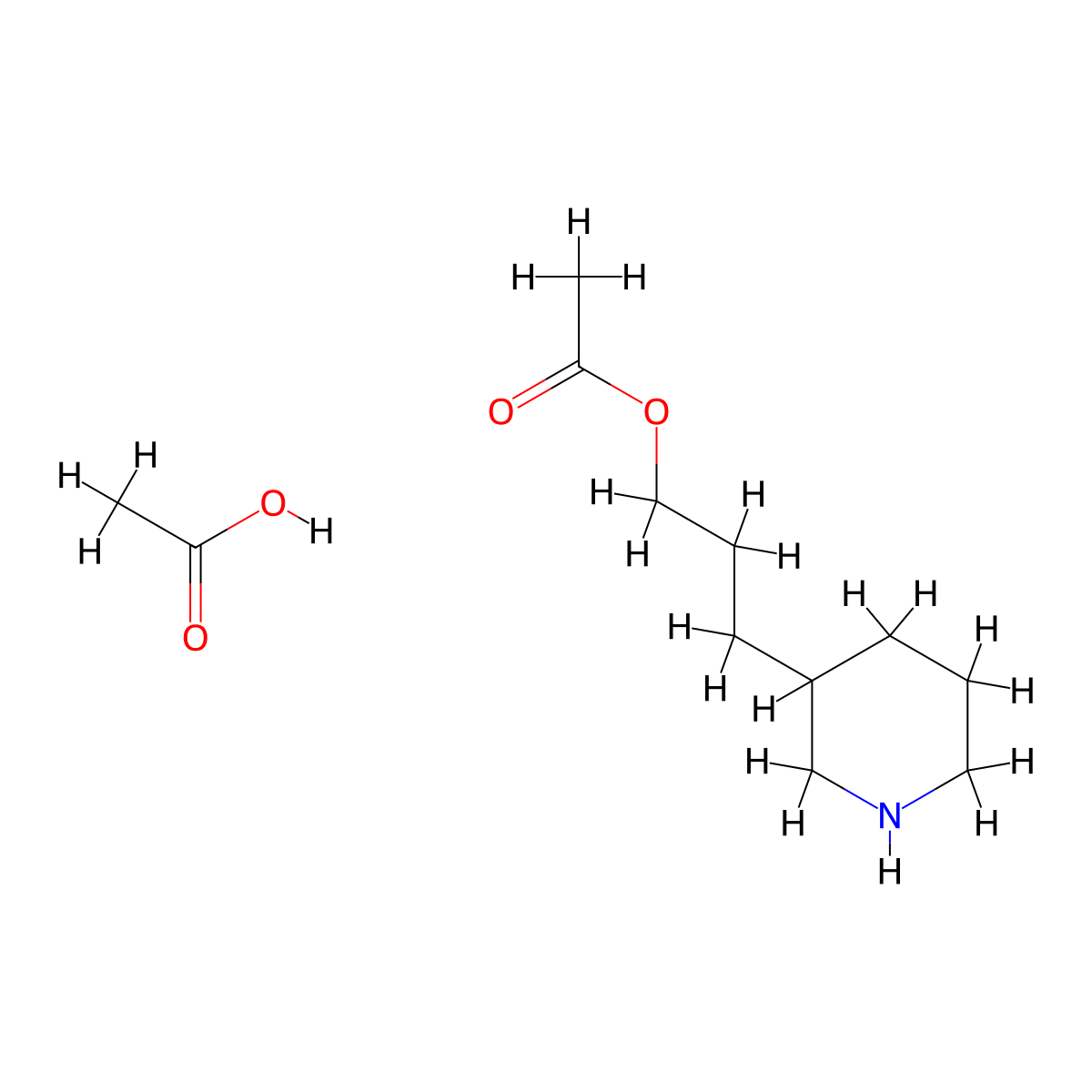 3-(3-Piperidyl)propyl Acetate Acetate molecular structure, CAS 1427475-20-4