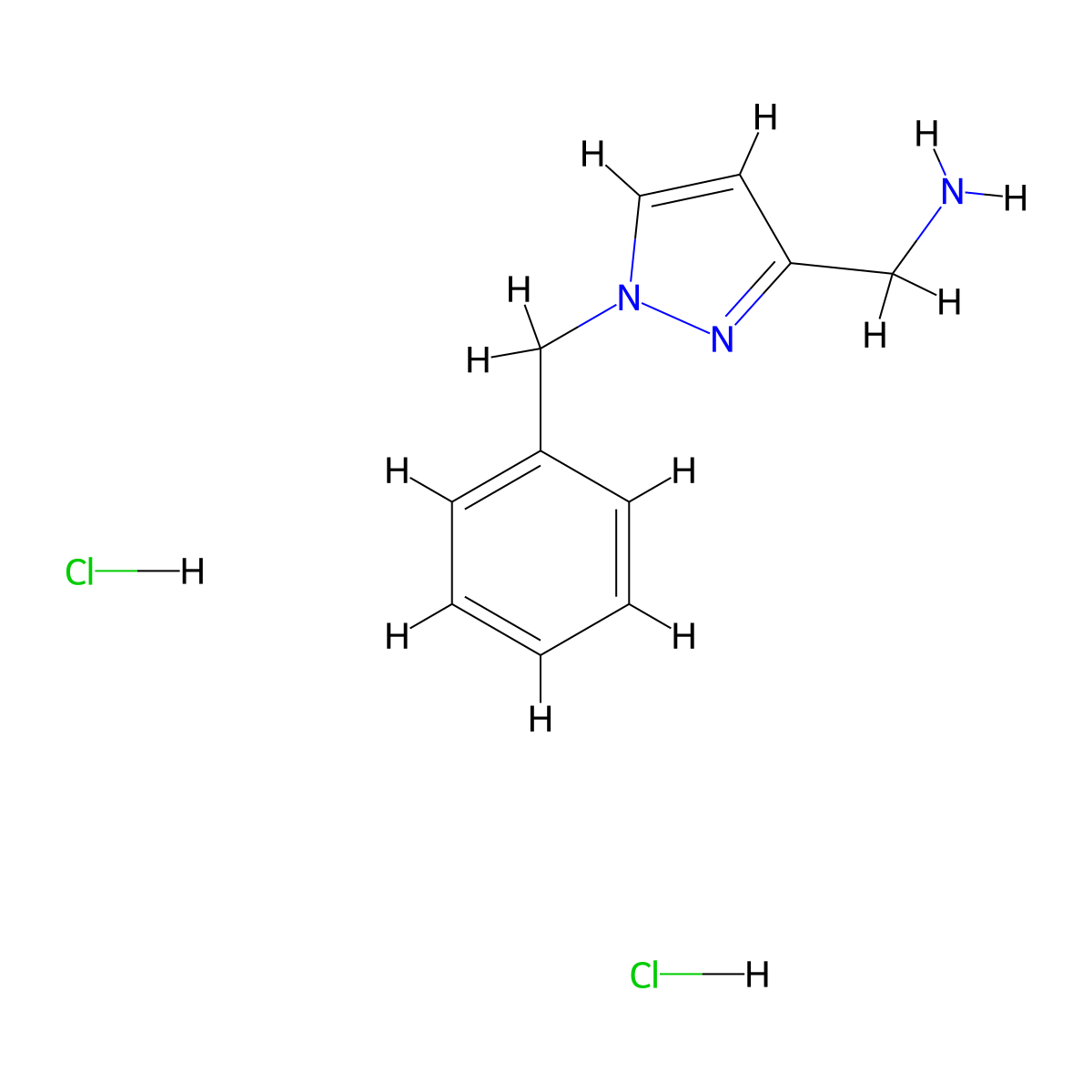 3-(Aminomethyl)-1-benzylpyrazole Dihydrochloride molecular structure, CAS 1427475-21-5