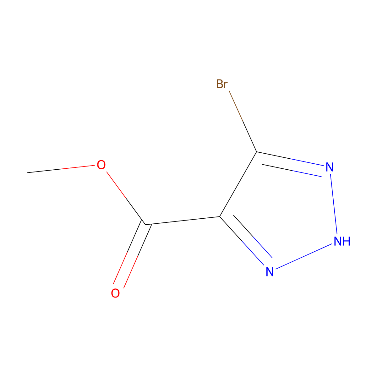 Methyl 5-Bromo-1H-1,2,3-triazole-4-carboxylate molecular structure, CAS 1427475-25-9