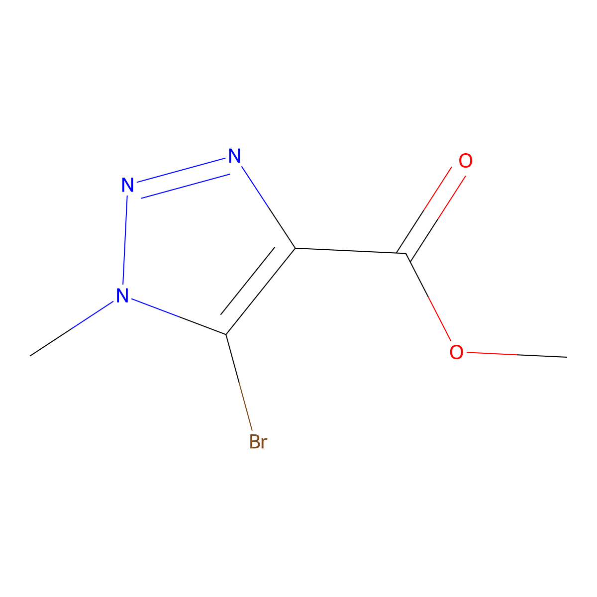 Methyl 5-Bromo-1-methyl-1H-1,2,3-triazole-4-carboxylate molecular structure, CAS 1427475-30-6