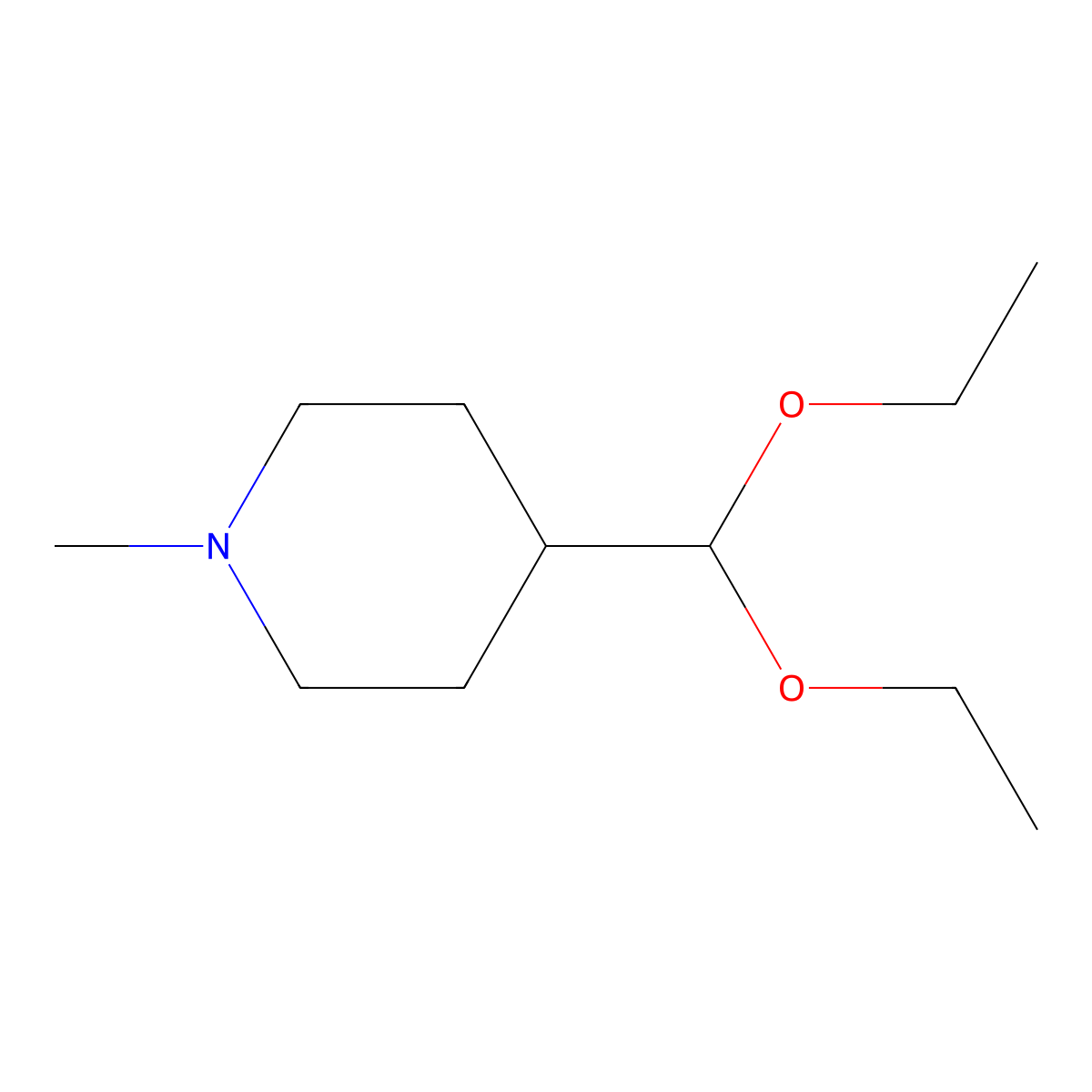 4-(Diethoxymethyl)-1-methylpiperidine molecular structure, CAS 1427475-31-7