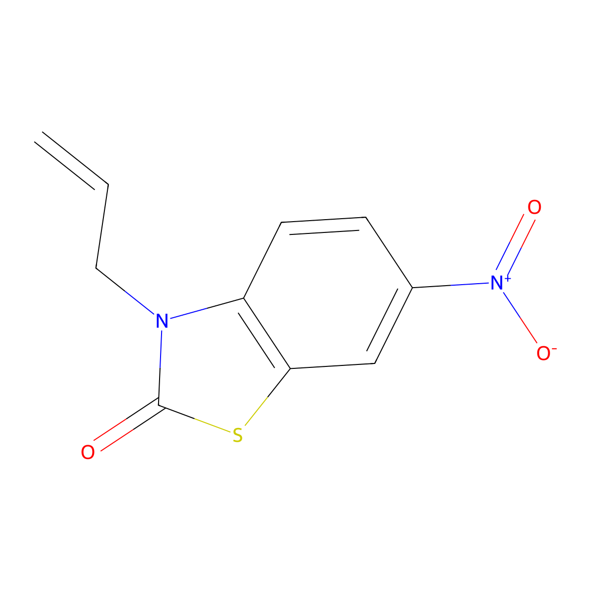 6-Nitro-3-prop-2-enyl-1,3-benzothiazol-2-one molecular structure, CAS 142749-43-7